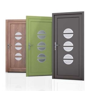 Voordeur halve cirkels raampjes