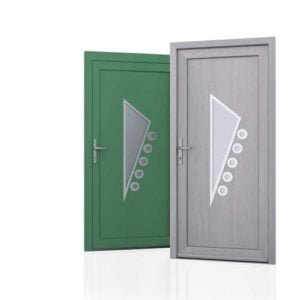 Driehoek raam op kunststof voordeur