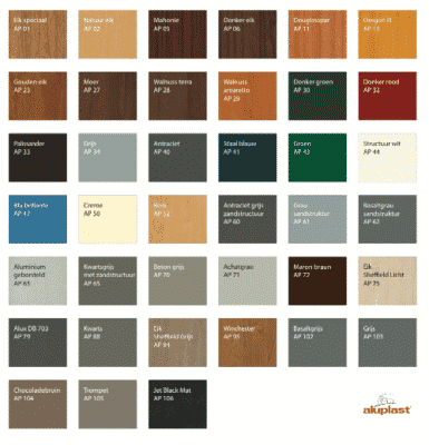 Kleuren aluplast