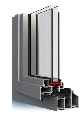 Aluplast aluminium steel look kozijn