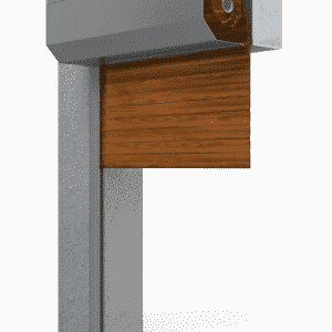 Roldeur bruin houtlook