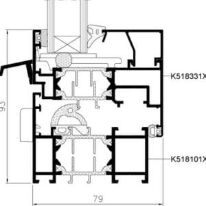 Aluprof MB-70 7 Aluprof mb-70 doorsnede